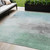 5' X 8' Blue And Mint Green Abstract Washable Indoor Outdoor Area Rug