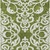 5' X 8' Green And Ivory Damask Washable Indoor Outdoor Area Rug - 880016692471