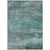 5' X 8' Teal Blue Gray And Pale Aqua Abstract Washable Indoor Outdoor Area Rug