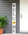 72" White And Black Solid Wood Welcome Porch Sign