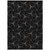 5' X 8' Black And Ivory Geometric Washable Indoor Outdoor Area Rug - Black, Ivory