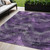 5' X 8' Purple Lavender And Gray Abstract Washable Indoor Outdoor Area Rug - Purple, Lavender, Gray