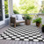 3' X 5' Black And Ivory Polka Dot Washable Indoor Outdoor Area Rug