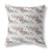 26" X 26" Grey And Pink Blown Seam Floral Indoor Outdoor Throw Pillow