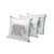 Set of Three 16" X 16" Gold and White Elephant Blown Seam Animal Print Indoor Outdoor Throw Pillow