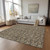 5' X 8' Brown And Ivory Floral Washable Indoor Outdoor Area Rug