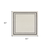 5' Ivory And Black Square Indoor Outdoor Area Rug