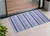 3' X 5' Blue Striped Washable Non Skid Indoor Outdoor Area Rug - 608219382827