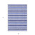 3' X 5' Blue Striped Washable Non Skid Indoor Outdoor Area Rug - 608219382827