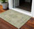 3' X 5' Artichoke Green Brown And Beige Floral Washable Indoor Outdoor Area Rug