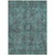 5' X 8' Turquoise Oriental Washable Non Skid Indoor Outdoor Area Rug