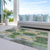 3' X 5' Green Gold And Silver Geometric Washable Indoor Outdoor Area Rug