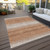 5' X 8' Copper And Beige Abstract Washable Indoor Outdoor Area Rug - Copper, Beige