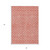 3' X 5' Salmon And Ivory Geometric Washable Indoor Outdoor Area Rug Transitional Style - Salmon, Ivory Color