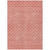 3' X 5' Salmon And Ivory Geometric Washable Indoor Outdoor Area Rug Transitional Style - Salmon, Ivory Color