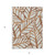 3' X 5' Orange Beige And Copper Floral Washable Indoor Outdoor Area Rug