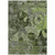 3' X 5' Green and Gray Abstract Washable Indoor Outdoor Area Rug