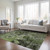 3' X 5' Green and Gray Abstract Washable Indoor Outdoor Area Rug