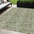 5' X 8' Artichoke Green And Fern Green Floral Washable Indoor Outdoor Area Rug - Artichoke Green, Fern Green