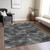 3' X 5' Gray Charcoal And Silver Abstract Washable Indoor Outdoor Area Rug Transitional Style - Gray, Charcoal, Silver Color