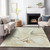 3' X 5' Ivory Gray And Gold Abstract Washable Indoor Outdoor Area Rug - Ivory, Gray, Gold