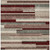 5' X 8' Merlot Burgundy And Beige Striped Washable Indoor Outdoor Area Rug