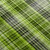 2' X 8' Green Black and Gray Plaid Washable Non Skid Indoor Outdoor Area Rug