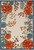 5' X 8' Ivory Blue Orange And Green Floral Indoor Outdoor Area Rug
