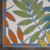6' X 9' Ivory Blue Orange And Green Botanical Leaves Indoor Outdoor Area Rug