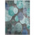 3' X 5' Gray Blue and Purple Abstract Washable Non Skid Indoor Outdoor Area Rug