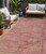 5' X 8' Terra Cotta And Salmon Aztec Washable Indoor Outdoor Area Rug