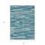 3' X 5' Teal Blue And Ivory Striped Washable Indoor Outdoor Area Rug Transitional Style - Teal Blue, Ivory Color