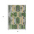 5' X 8' Green Gold And Silver Geometric Washable Indoor Outdoor Area Rug