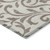 5' X 8' Taupe And Ivory Floral Washable Indoor Outdoor Area Rug