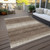 3' X 5' Brown And Beige Abstract Washable Indoor Outdoor Area Rug Transitional Style - Brown, Beige Color