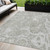 5' X 8' Ivory Taupe And Beige Abstract Washable Indoor Outdoor Area Rug