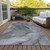 5' X 8' Gray Silver And Charcoal Abstract Washable Indoor Outdoor Area Rug - Gray, Silver, Charcoal