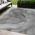 5' X 8' Gray Silver And Charcoal Abstract Washable Indoor Outdoor Area Rug - Gray, Silver, Charcoal