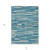 5' X 8' Teal Blue And Ivory Striped Washable Indoor Outdoor Area Rug Transitional Style - Teal Blue, Ivory Color