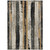 3' X 5' Taupe And Gold Striped Washable Indoor Outdoor Area Rug
