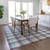 3' X 5' Purple Aqua And Beige Plaid Washable Indoor Outdoor Area Rug