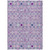 3' X 5' Lavender Ivory And Blue Geometric Washable Indoor Outdoor Area Rug
