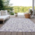 3' X 5' Lavender And Ivory Floral Washable Indoor Outdoor Area Rug