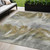 5' X 8' Pewter And Silver Abstract Washable Indoor Outdoor Area Rug - Pewter, Silver
