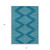 3' X 5' Teal Blue And Ivory Geometric Washable Indoor Outdoor Area Rug Transitional Style - Teal Blue, Ivory Color
