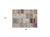 2' X 3' Taupe and Ivory Patchwork Washable Non Skid Indoor Outdoor Area Rug