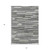 3' X 5' Gray And Ivory Striped Washable Indoor Outdoor Area Rug Transitional Style - Gray, Ivory Color