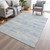 3' X 5' Sky Blue And Ivory Abstract Washable Indoor Outdoor Area Rug - Sky Blue, Ivory