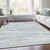 3' X 5' Sky Blue And Ivory Abstract Washable Indoor Outdoor Area Rug - Sky Blue, Ivory