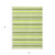 5' X 8' Green and Yellow Striped Washable Non Skid Indoor Outdoor Area Rug